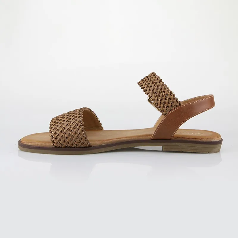 Brown Woven Strap Sandal